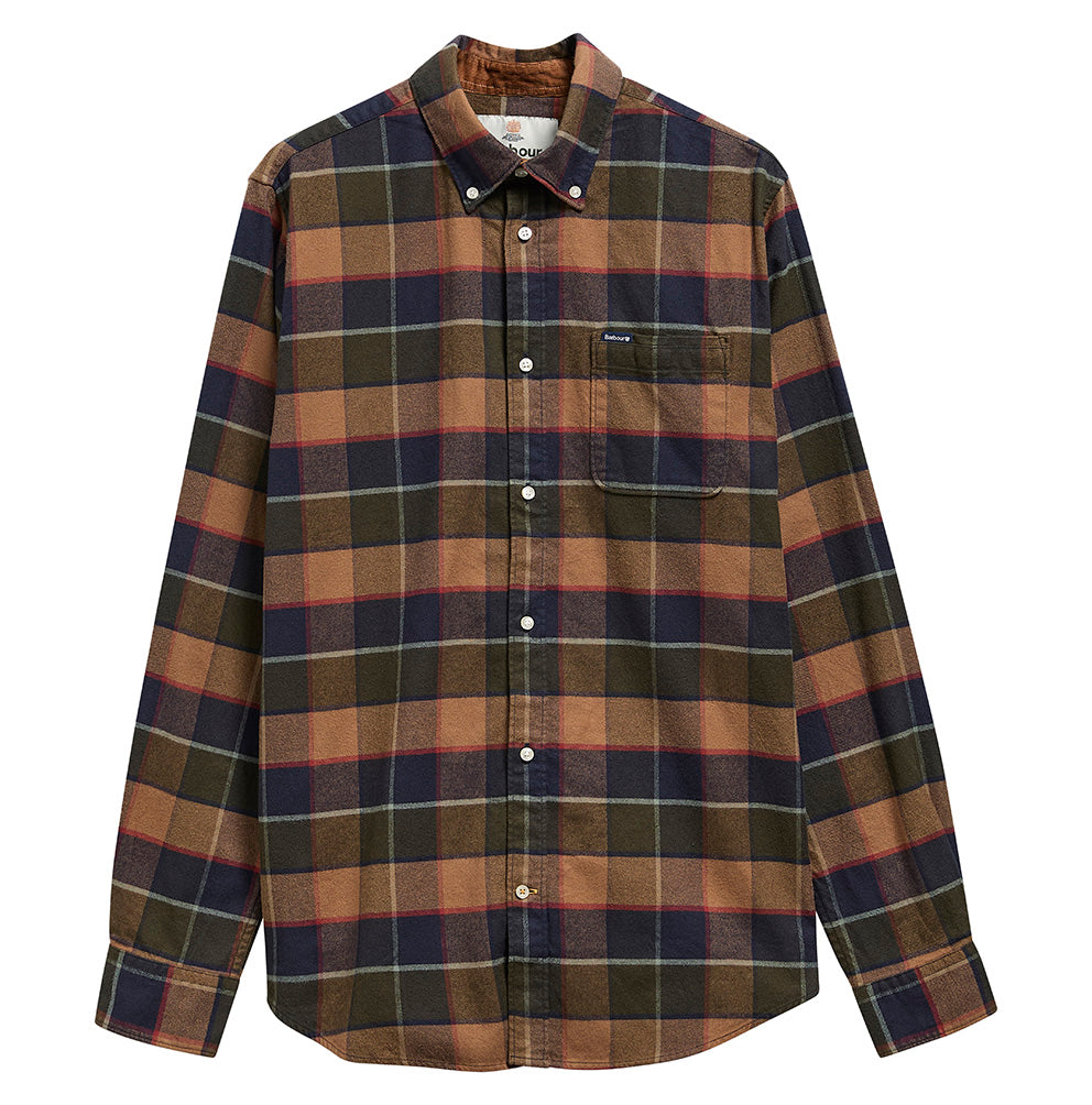 Barbour Valley Tailored Checked Shirt - Olive