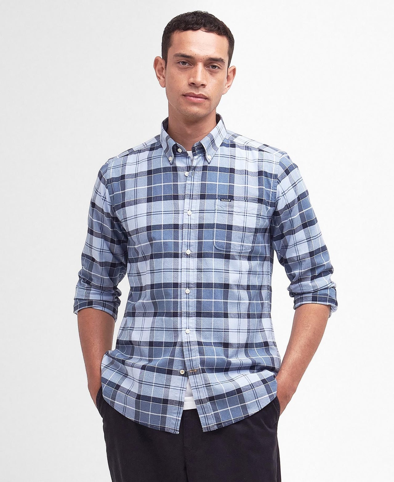 Barbour Lewis Tailored Shirt - Berwick Blue Tartan