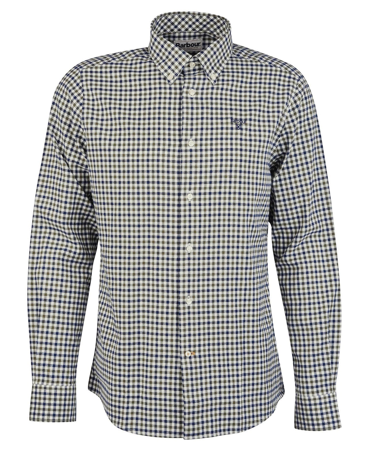 Barbour Finkle Tailored Gingham Shirt - Olive