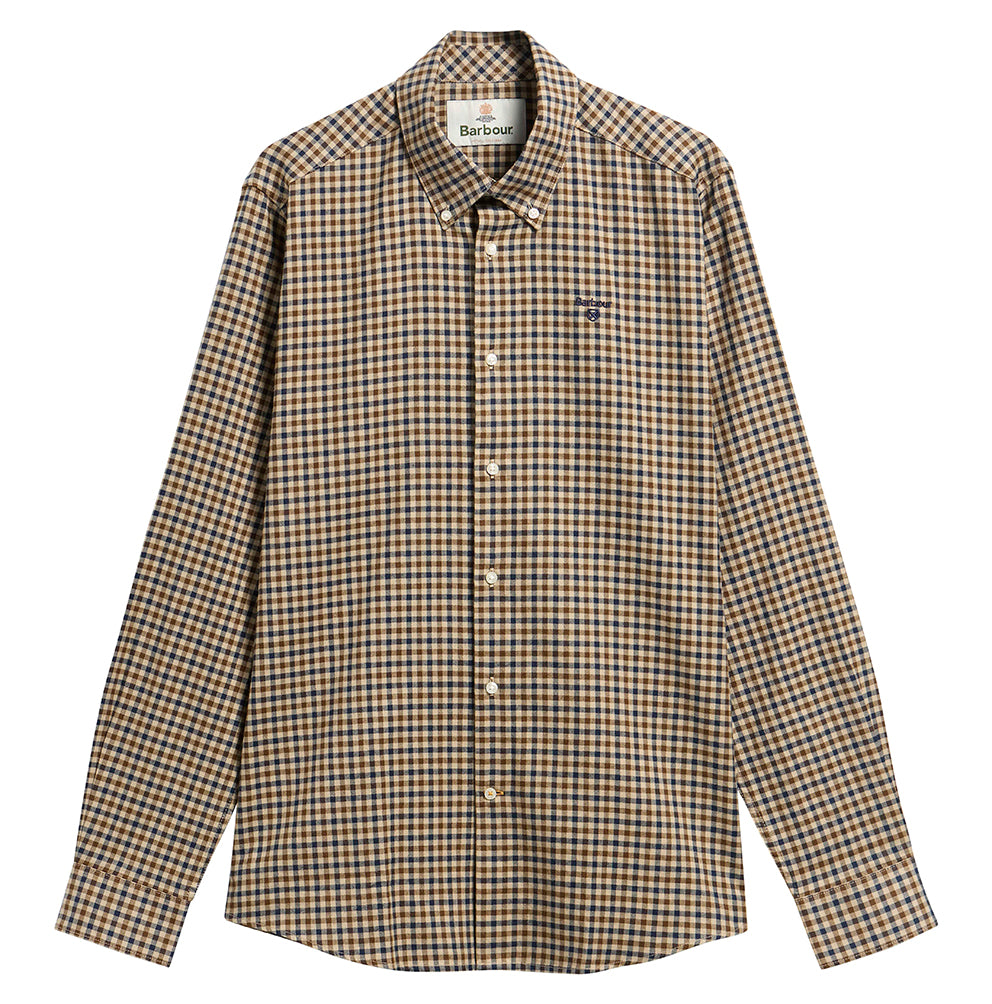 Barbour Finkle Tailored Gingham Shirt - Dark Sand