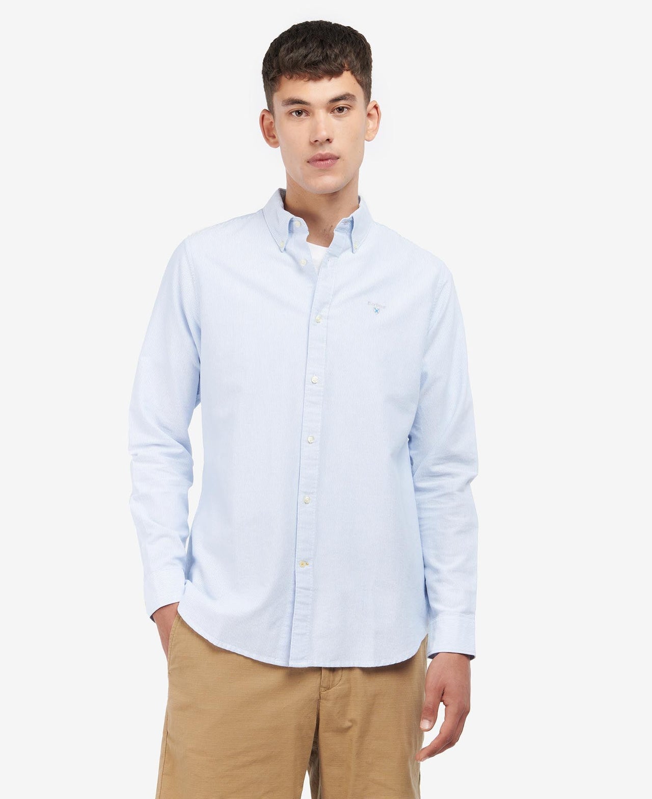 Barbour Striped Oxtown Tailored Shirt - Sky Blue