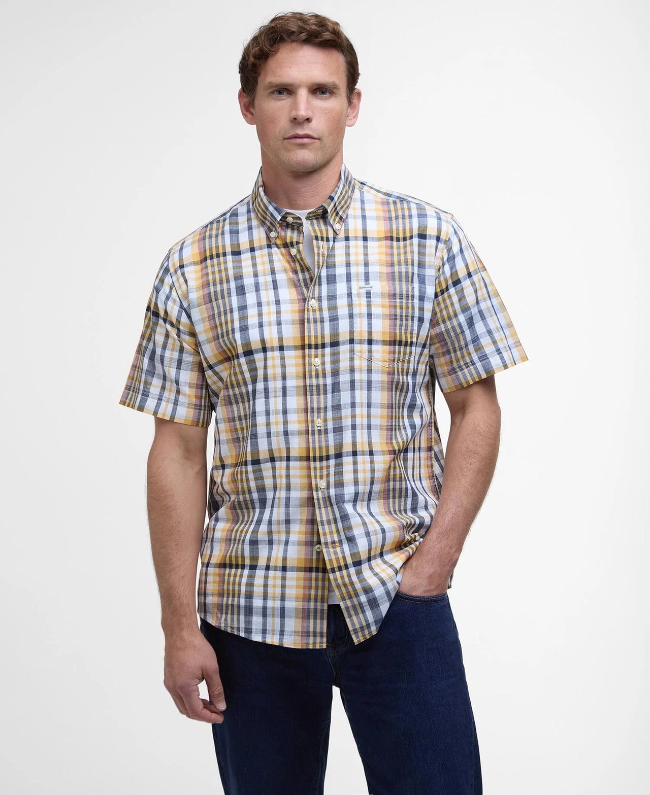 Barbour Hartley Short Sleeved Regular Shirt - Ochre
