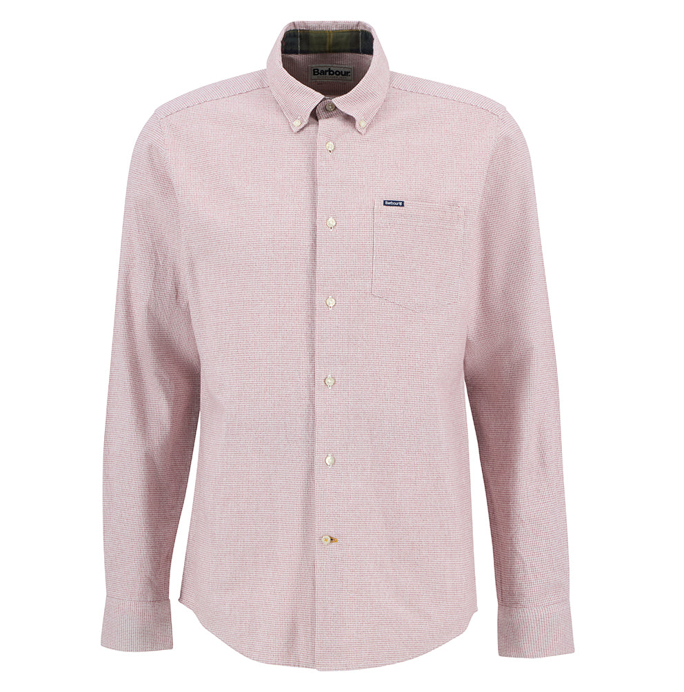 Barbour Turner Tailored Houndstooth Shirt - Earth Pinku
