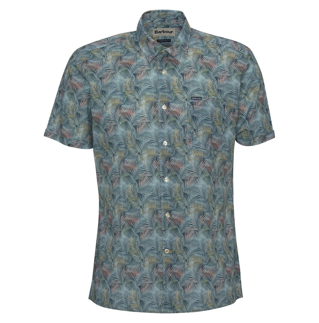 Barbour Devon Printed Summer Fit Shirt - Dusk Blue