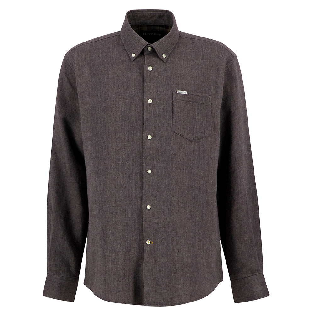 Barbour Tamish Regular Herringbone Shirt - Grey Marl
