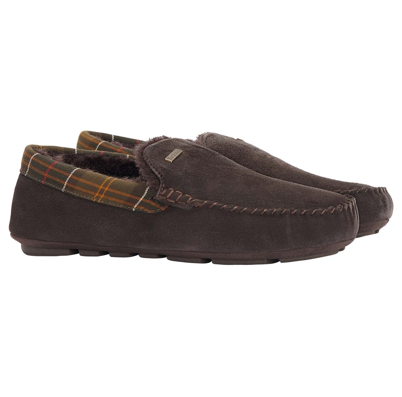 Barbour Monty Slippers - Brown Suede