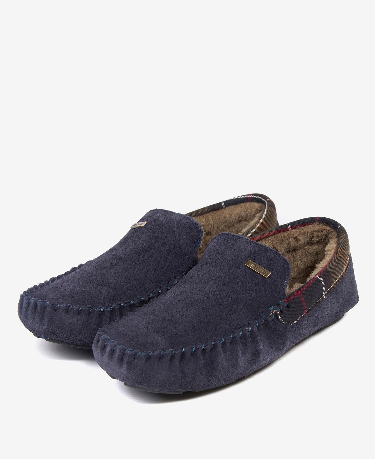 Barbour Monty Slippers - Navy Suede