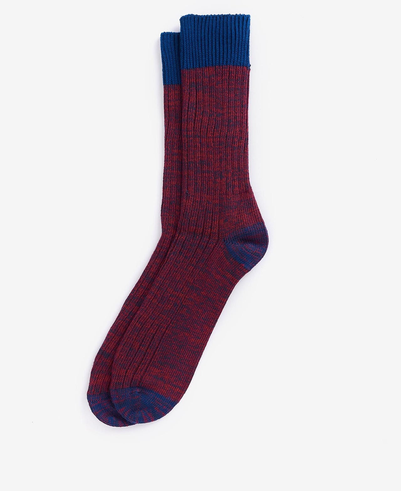 Barbour Twisted Contrast Socks - Cranberry
