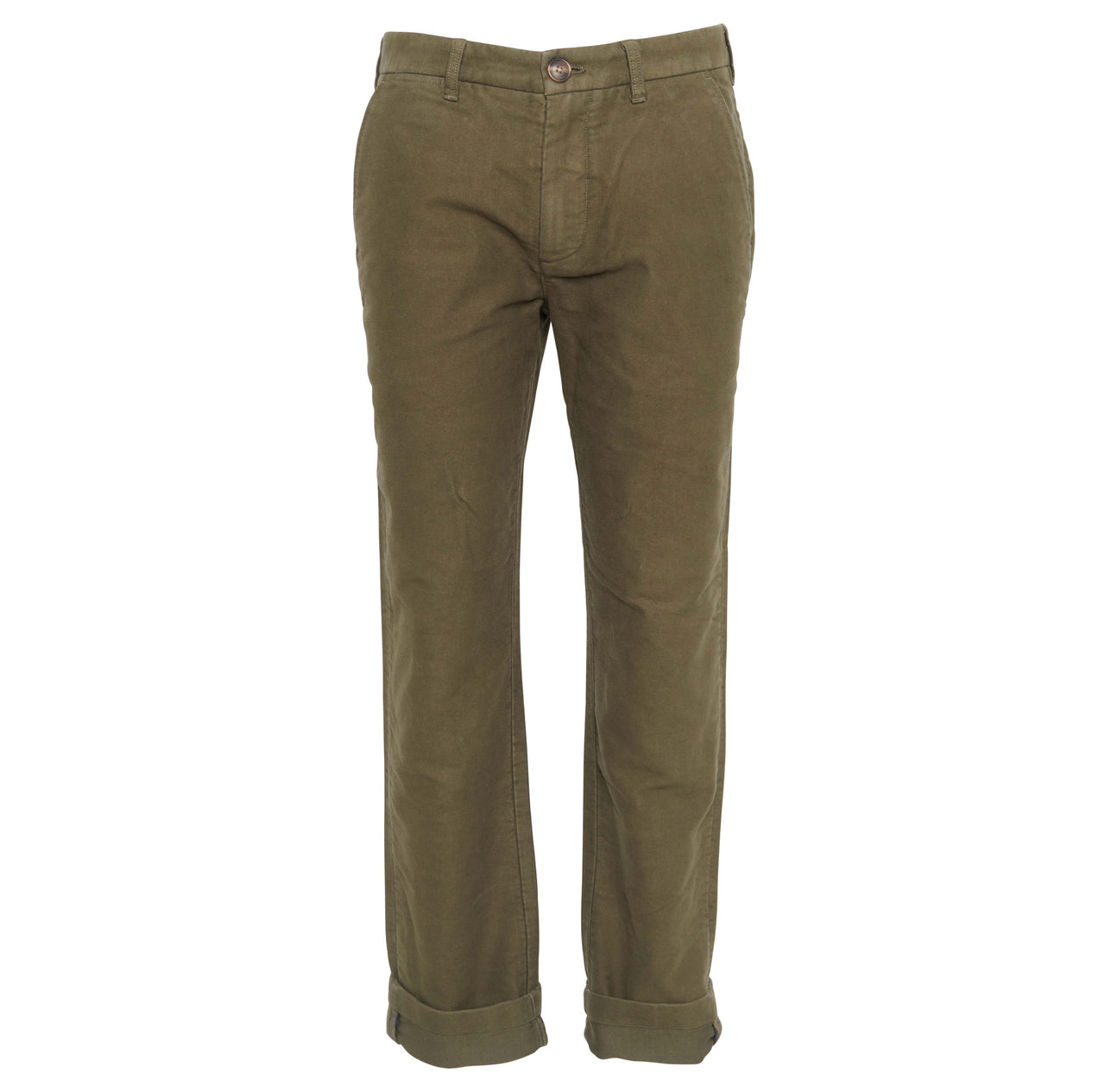 Barbour Moleskin Tailored Fit Trousers - Dark Olive