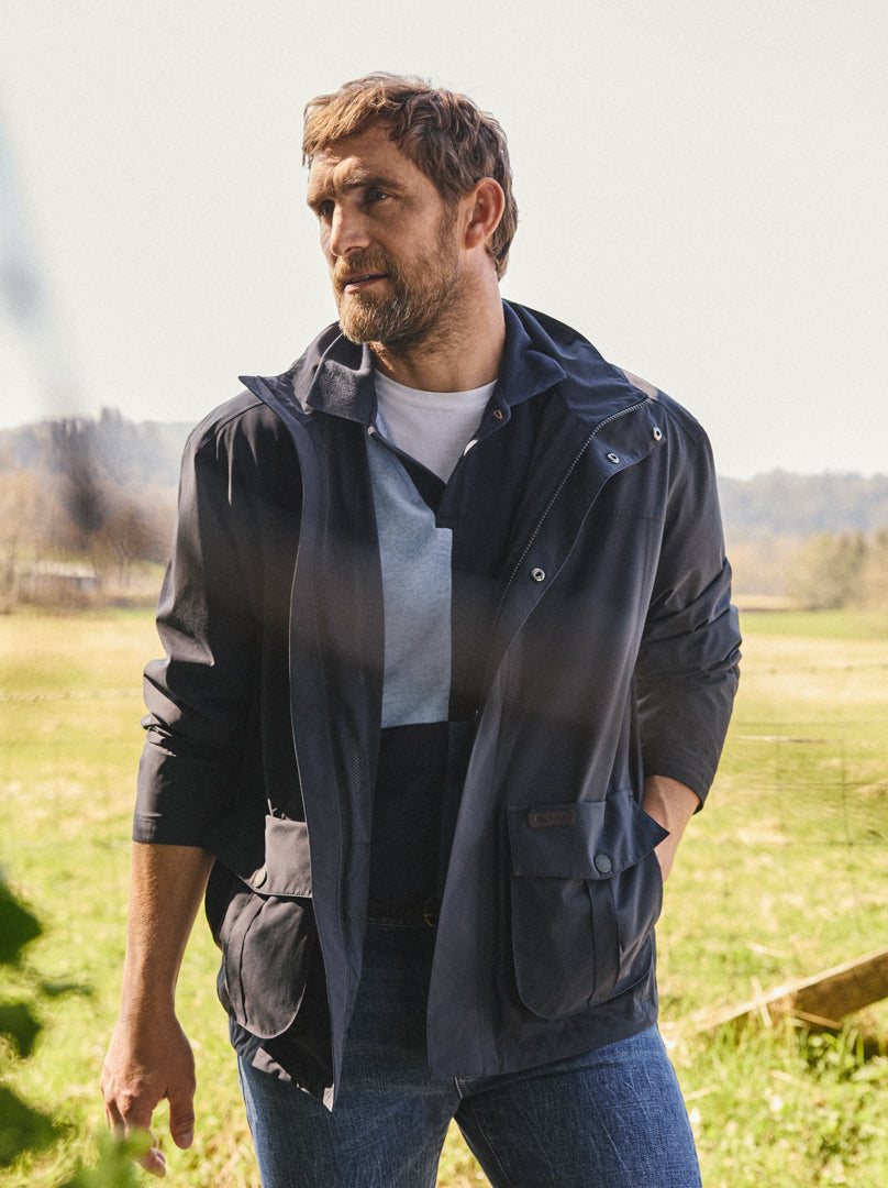 Barbour Sander Waterproof Jacket - Navy