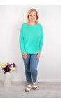 Amazing Woman Mya Summer Turquoise Round Neck Knit