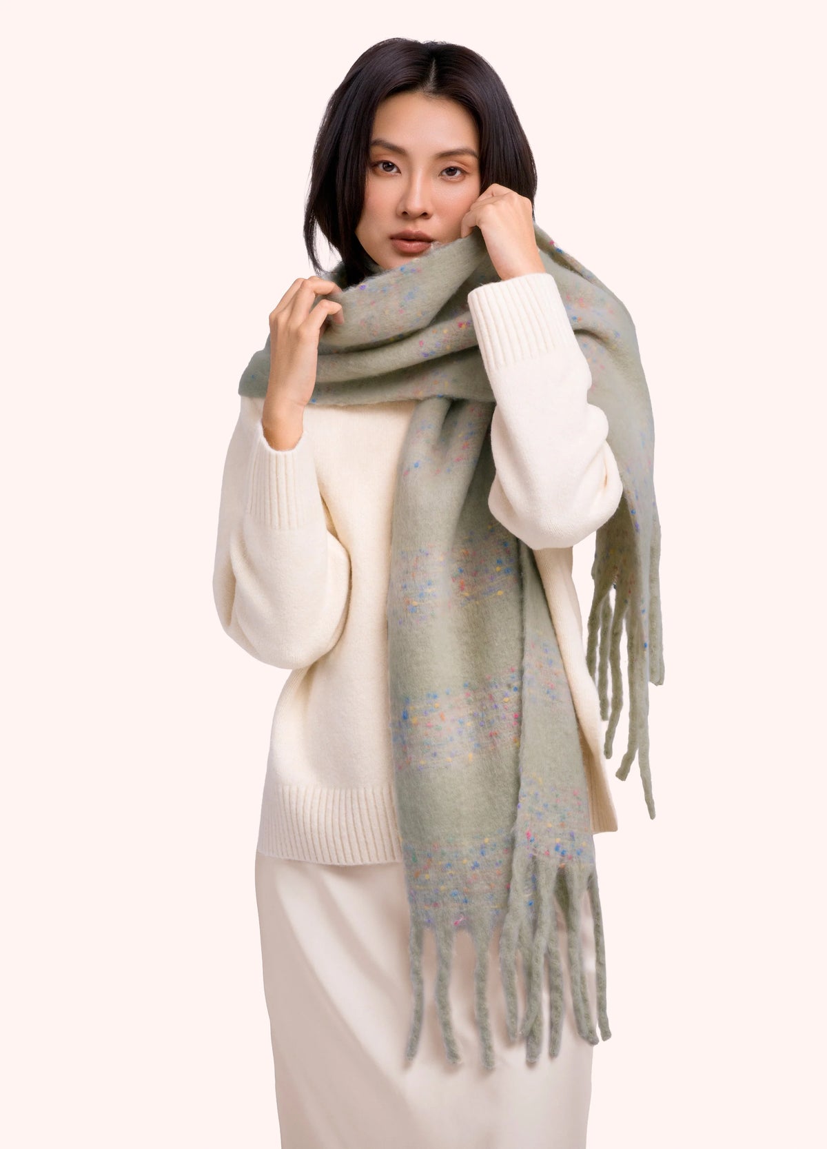 Powder Nancy Cosy Scarf - Soft Green
