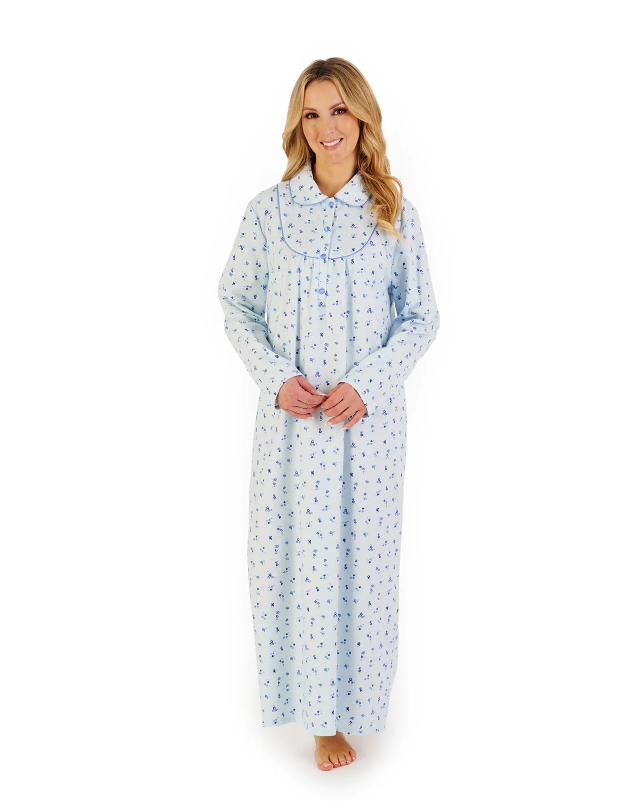 Slenderella Flannel Nightdress Floral Printed