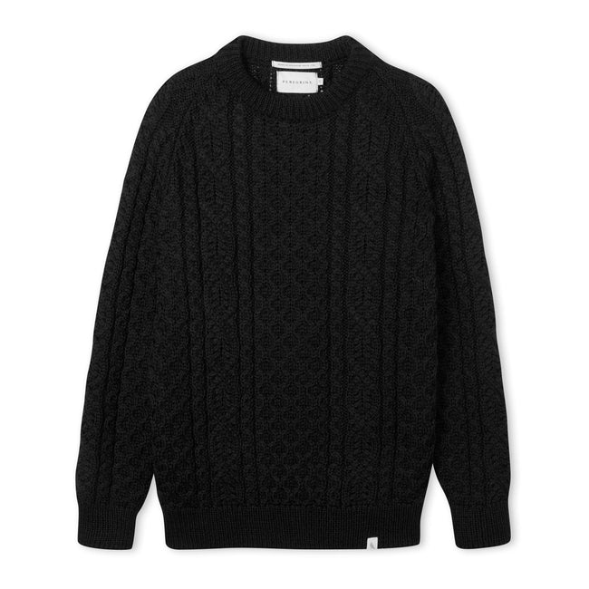 Peregrine Hudson Aran Jumper - Navy