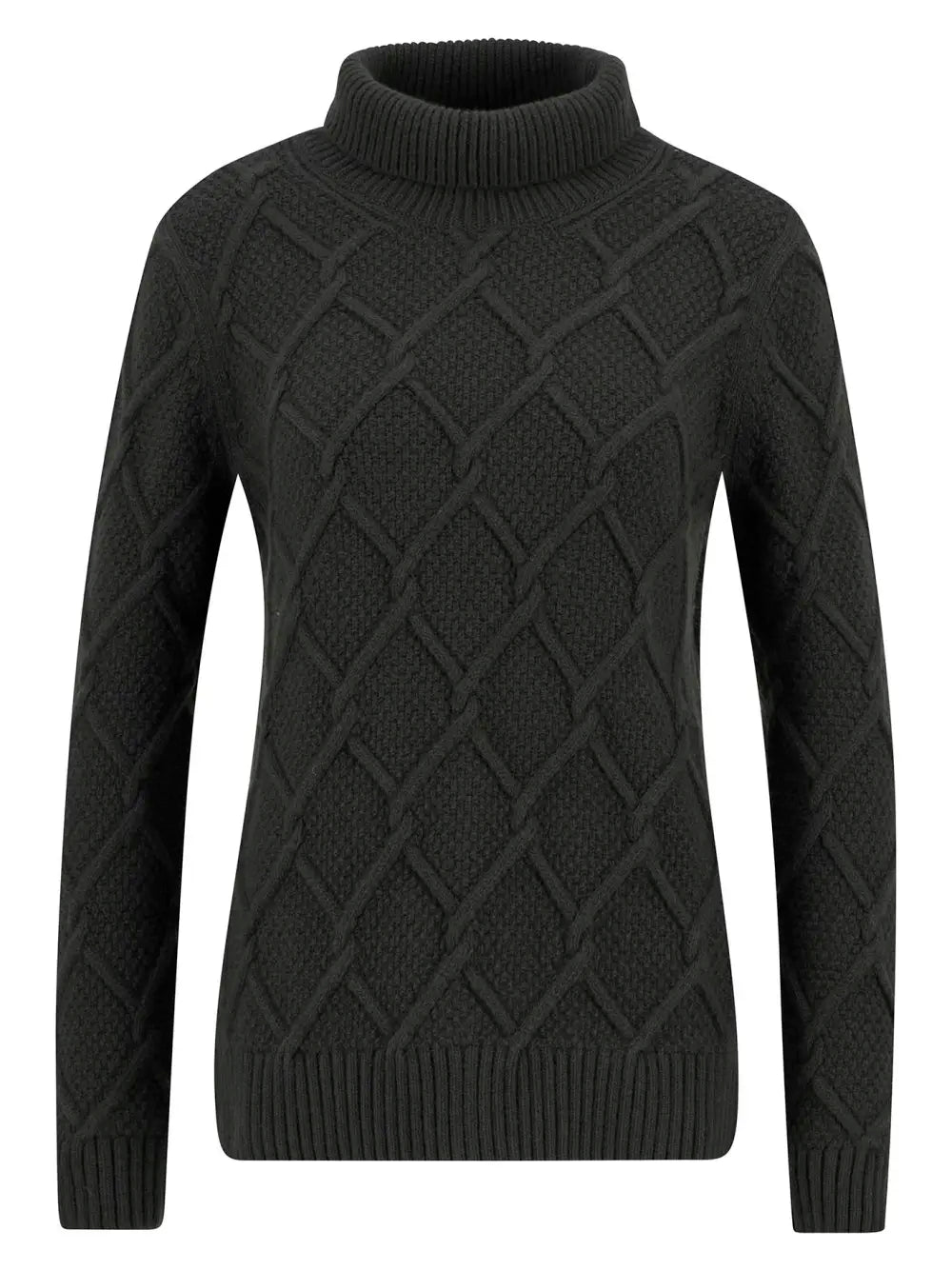 Barbour Burne Roll Neck Knitted Jumper - Olive