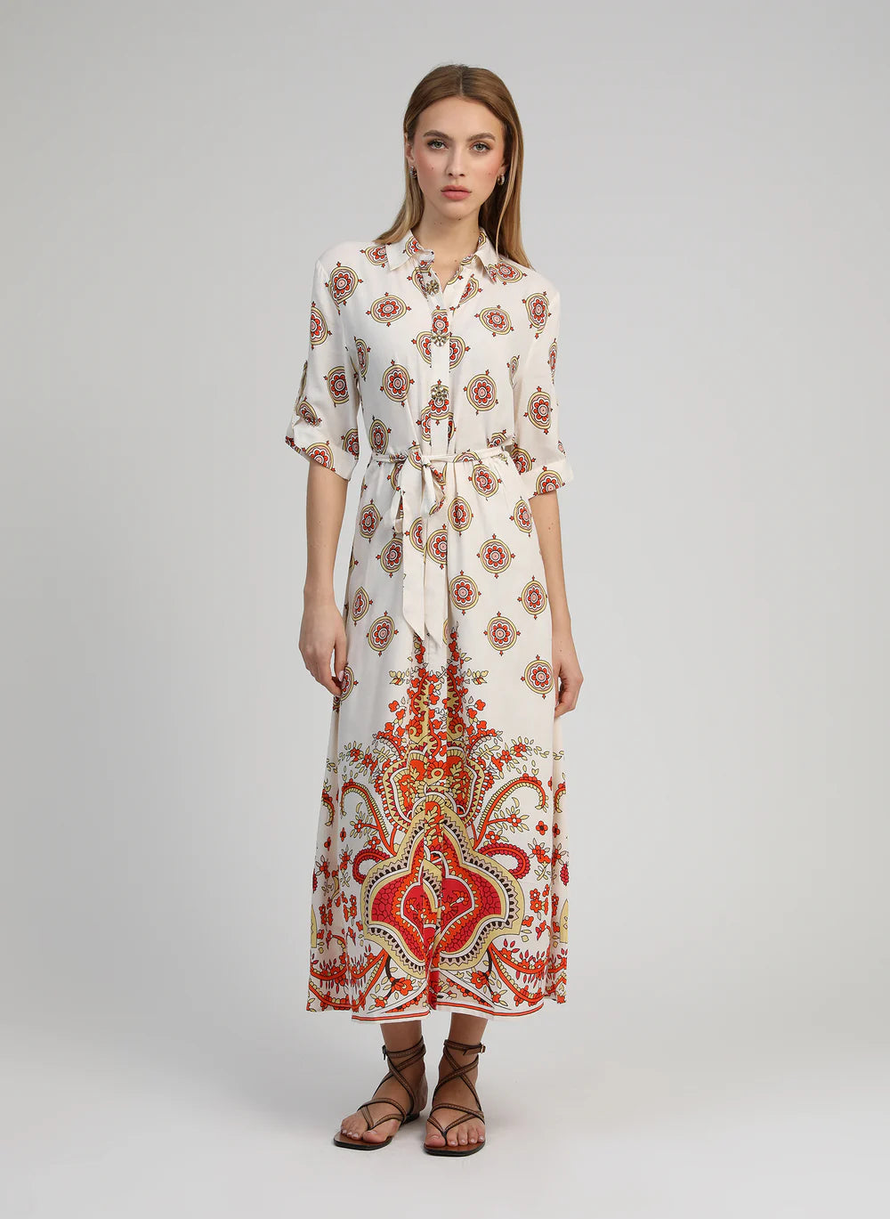 Ange Paris Orange OVINTALA Dress