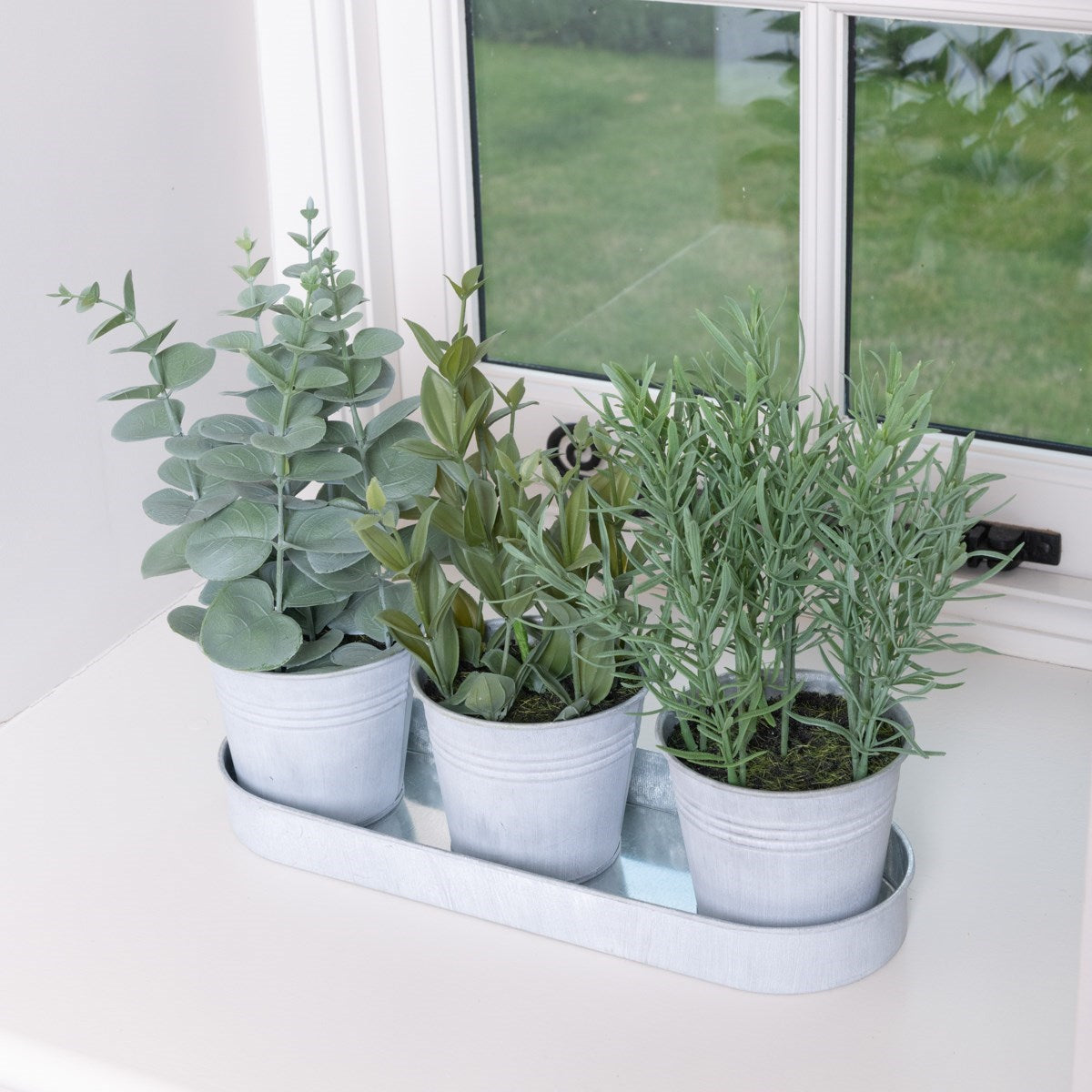 Floralsilk Mixed Plant Pots in Tray