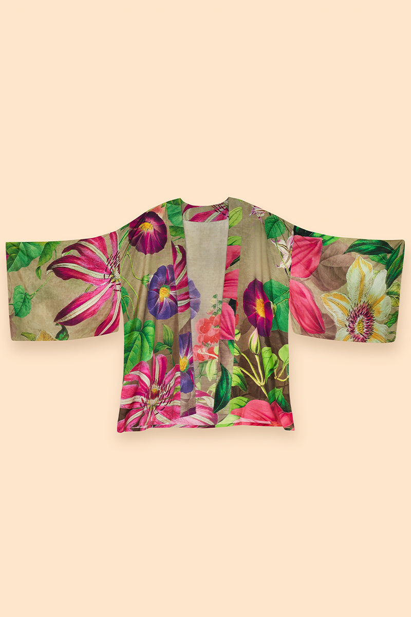 Powder Kimono Jacket - Oversized Botanicals