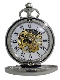 Sarome Half Hunter with Mechanical Movement - Plain Polished Finish