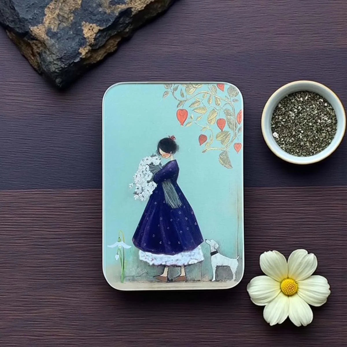 Biggie Best Lady Blue Dress/Bouquet Soap Tin