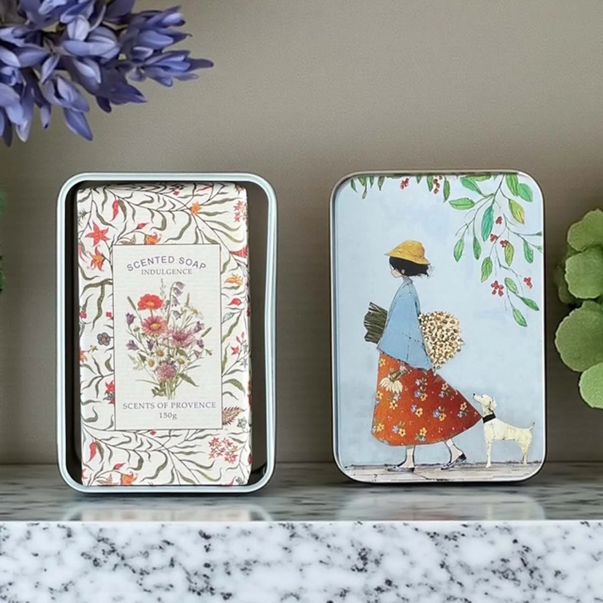 Biggie Best Lady Red Dress/Bouquet Soap Tin