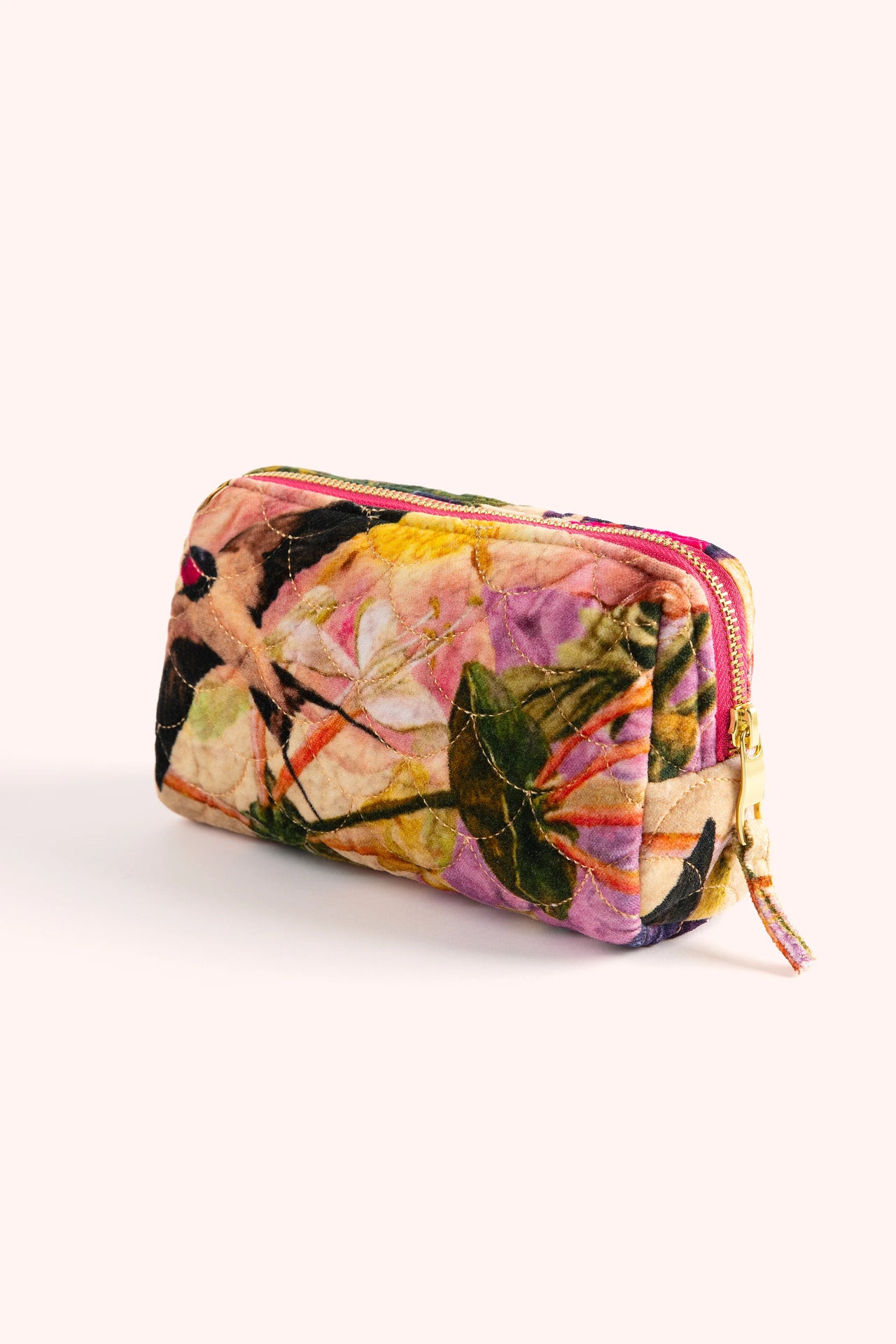 Powder Quilted Vanity Bag - Cream Posy