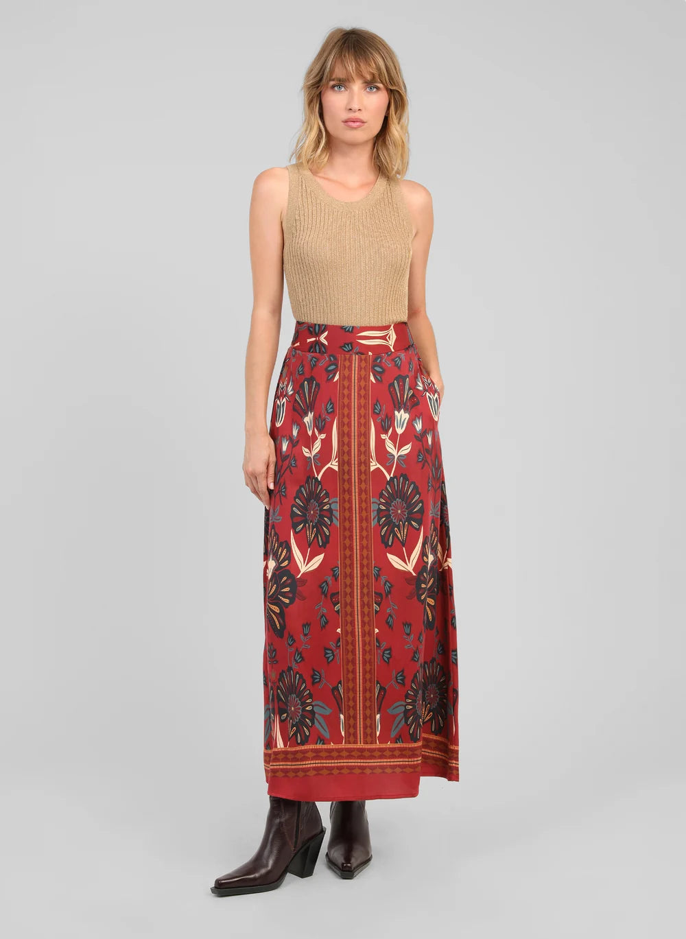 Ange Paris ROBILIANE Skirt - Tulip Bordeaux