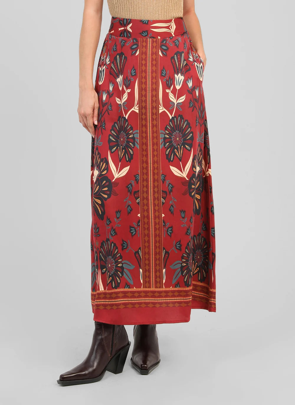 Ange Paris ROBILIANE Skirt - Tulip Bordeaux