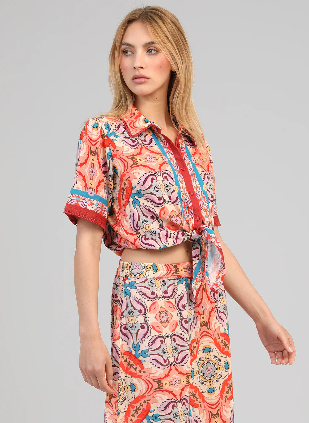 Ange Paris Coral SATURNA Top
