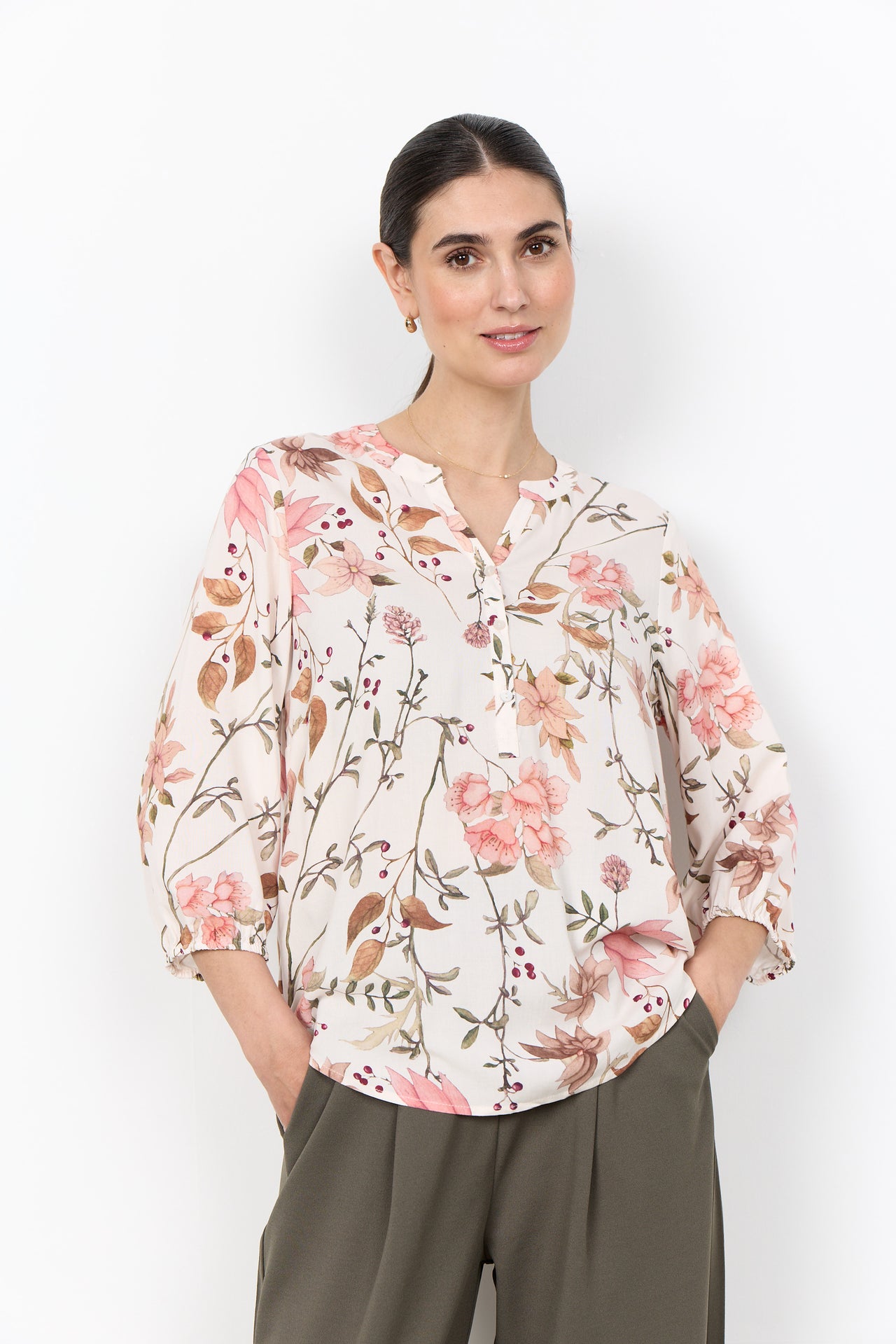 Soya Concept GRACE Blouse - Cream Combi