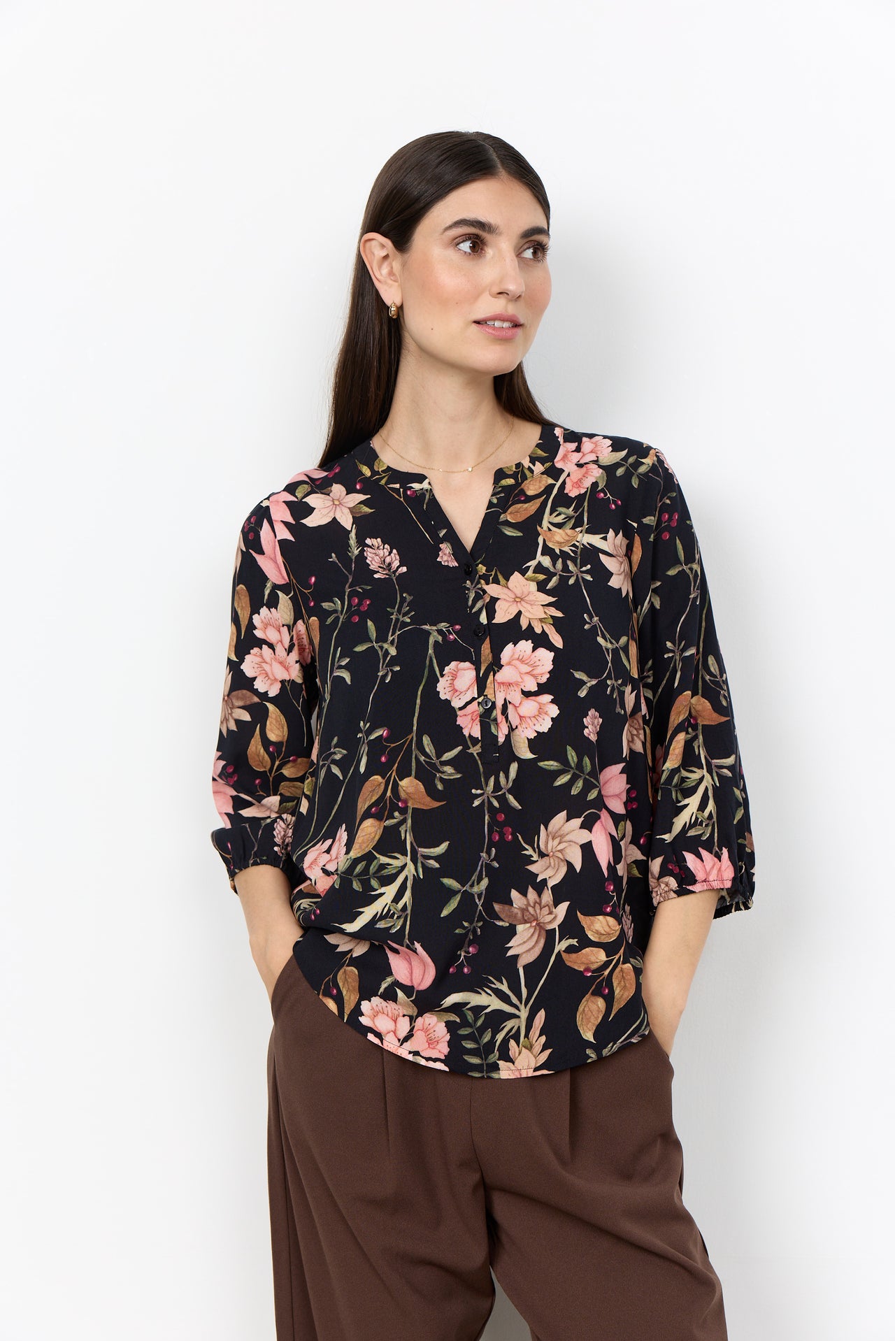 Soya Concept GRACE Blouse - Black Combi