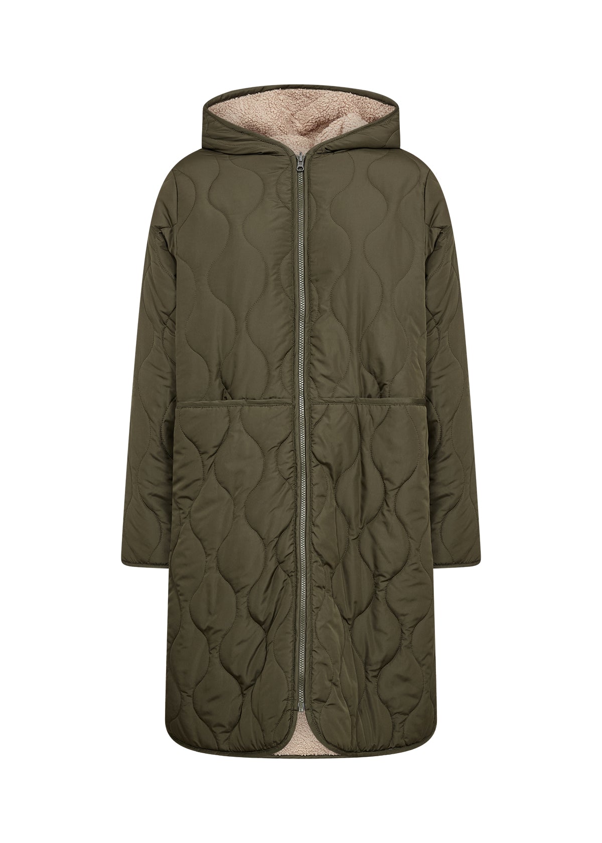 Soya Concept GELA Long Jacket - Forest Night Combi