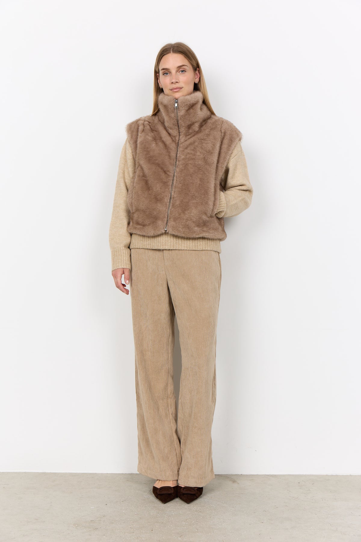 Soya Concept HAYE Waistcoat - Camel