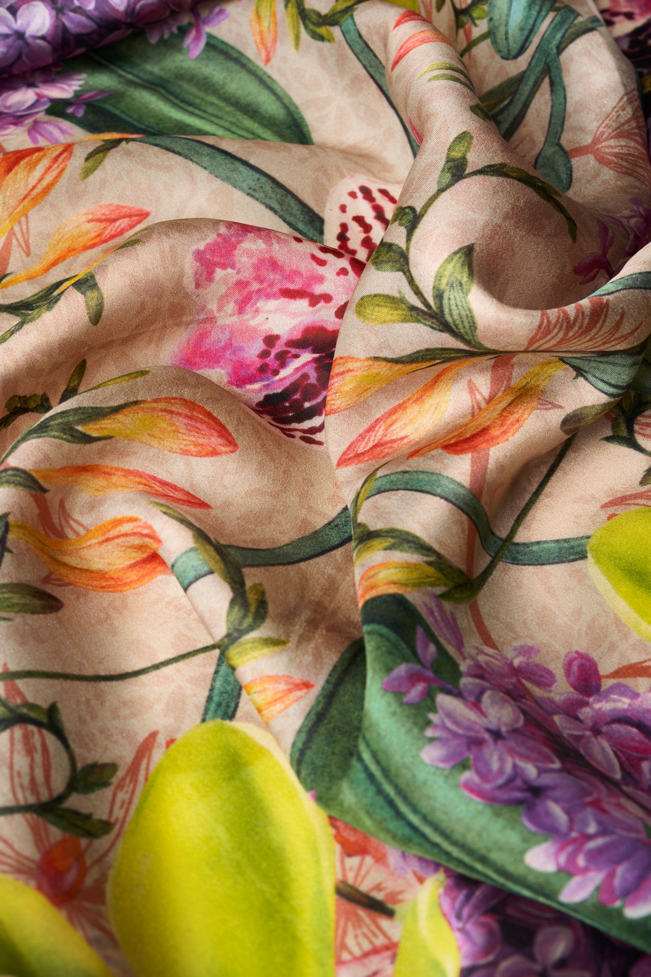 Powder Exotic Evening Silk Square