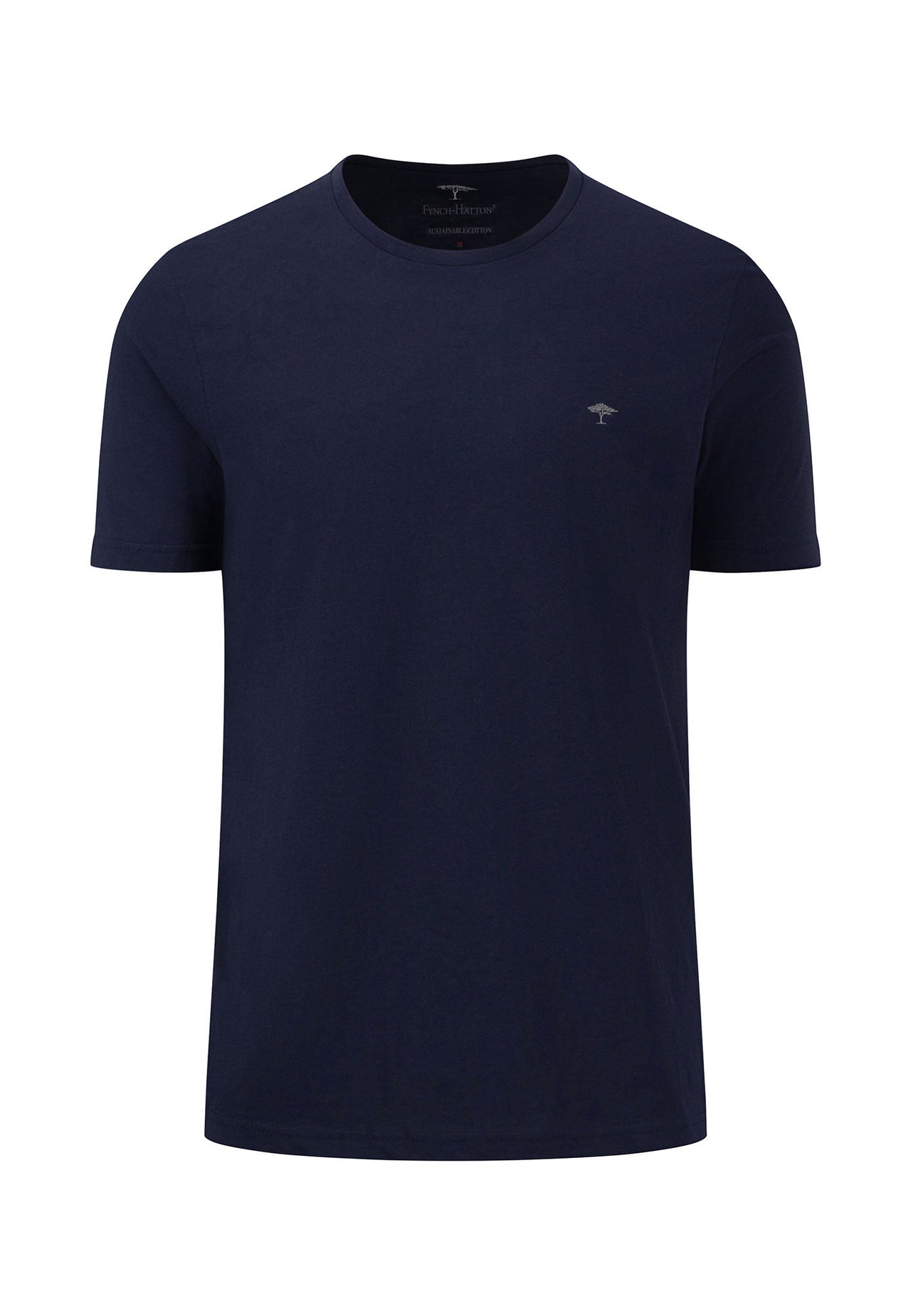 Fynch Hatton Round Navy Neck T-Shirt