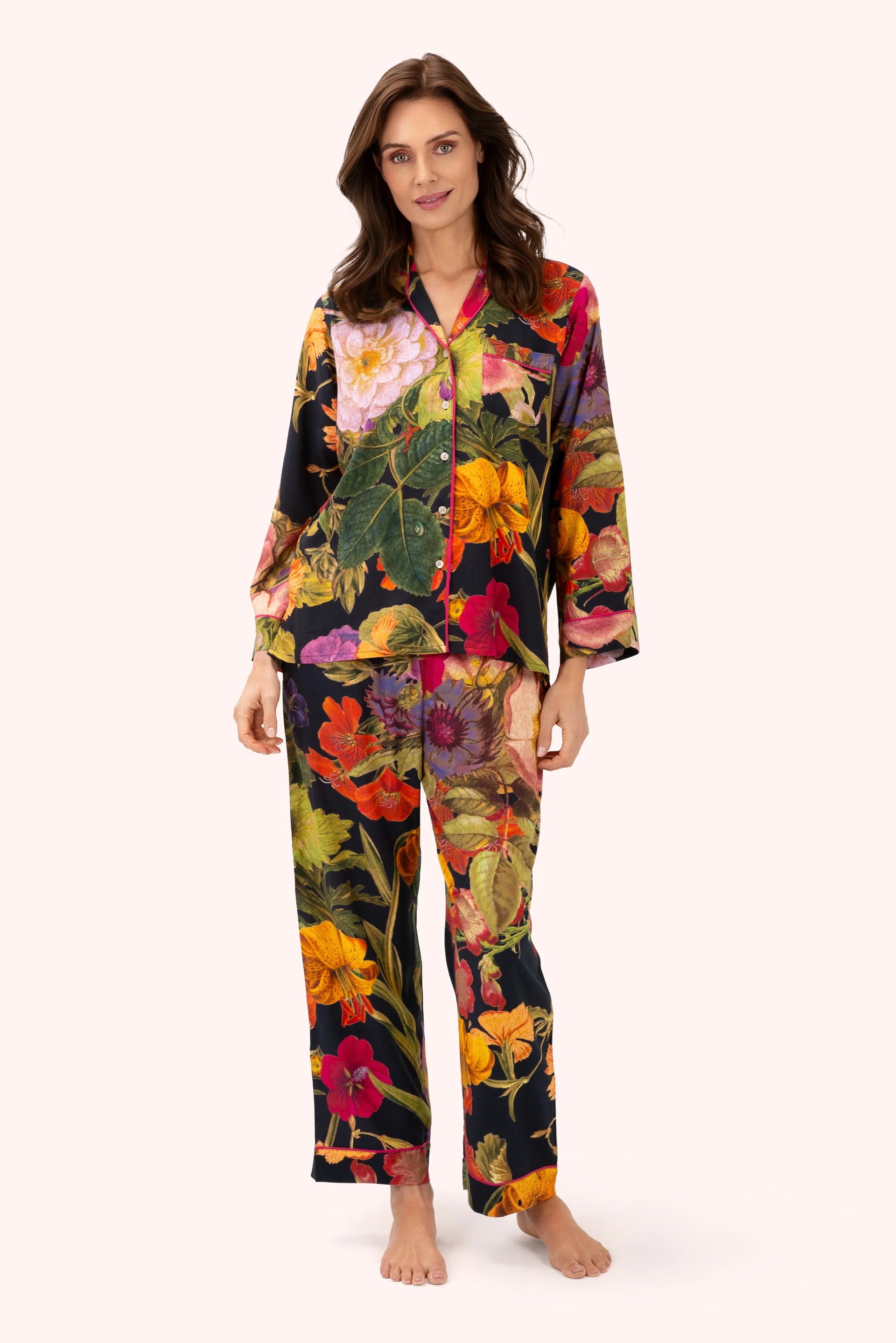 Powder Superfoft Pyjamas - Autumn Midnight Posy/Bodenhams