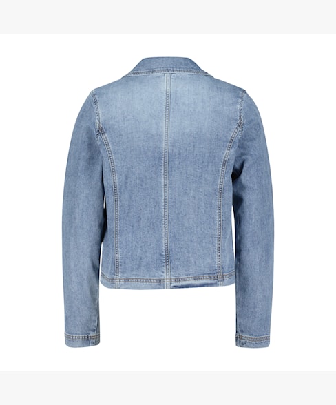 Blazer Becky denim Red button