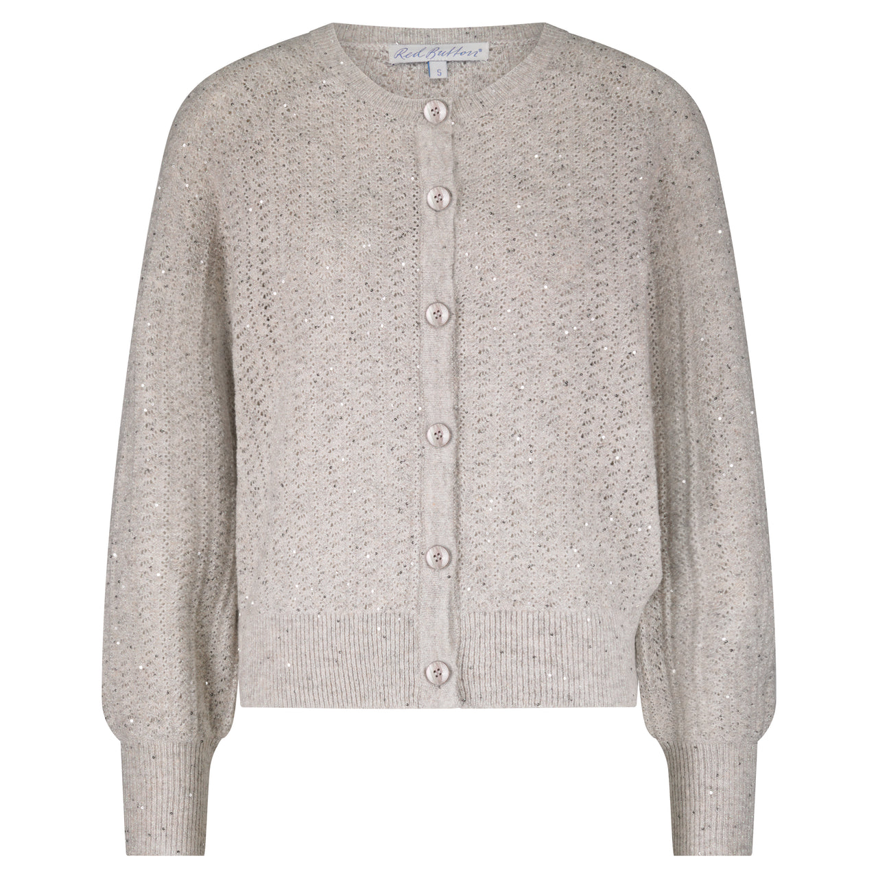 Red Button Ajour Sparkle Cardigan - Stone