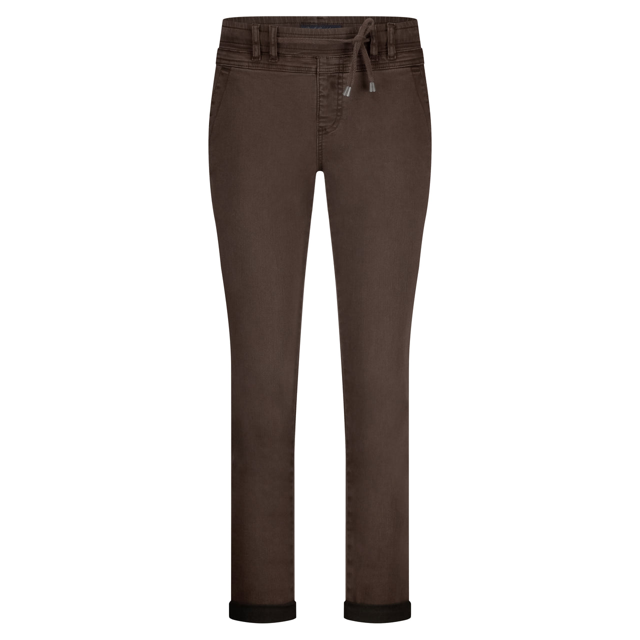 Red Button Tessy Slubtwill Trousers - Brown
