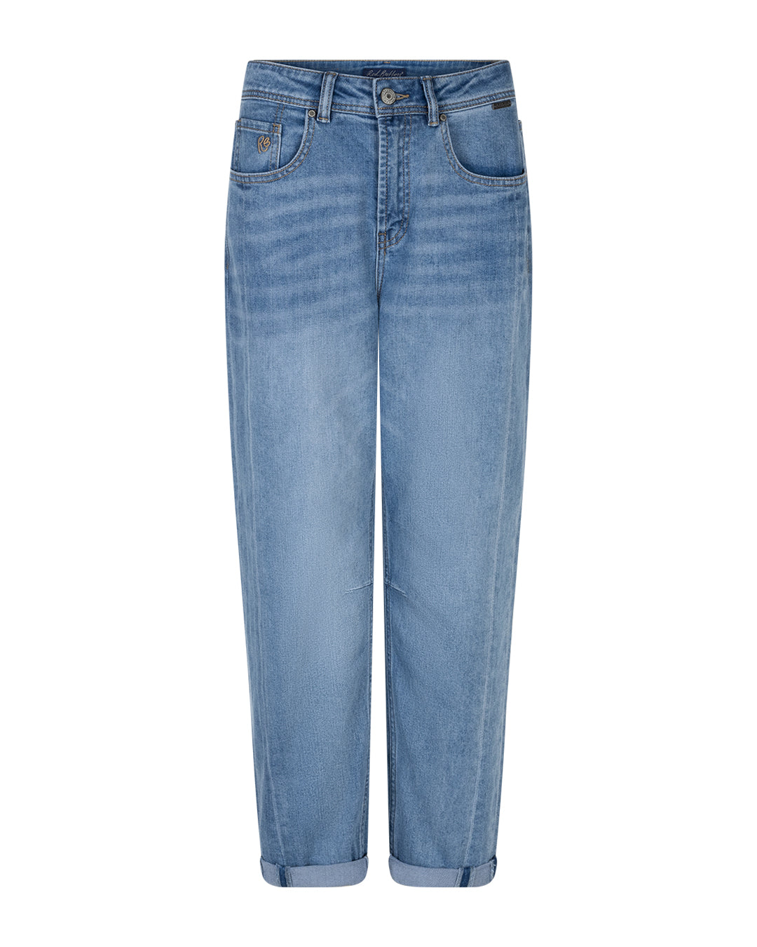 Red Button Trousers Caitilina Side Patch - Mid Stone