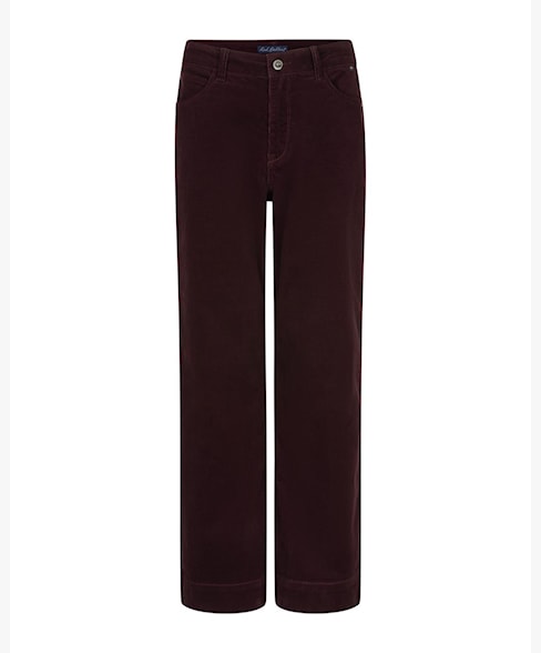 Red Button CONNY Fine Cord Trousers - Burgundy