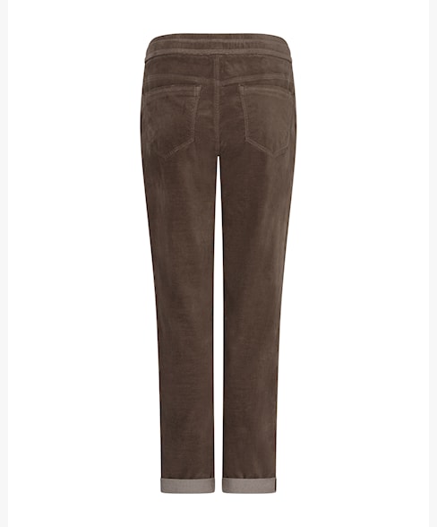 Red Button STELLA Pebble Velvet Trousers - Clay