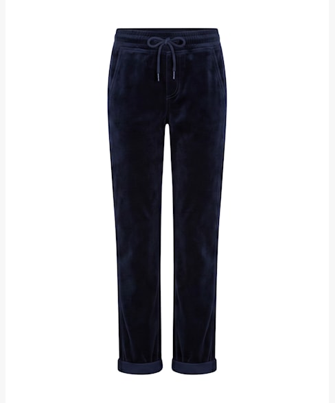 Red Button STELLA Velvet Trousers - Navy