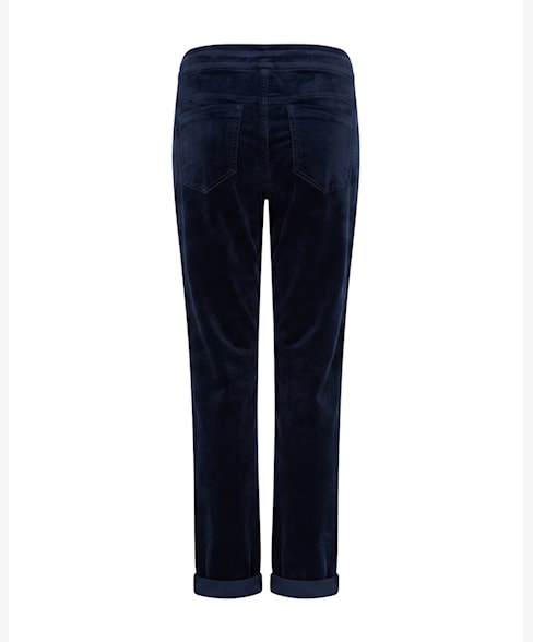 Red Button STELLA Velvet Trousers - Navy