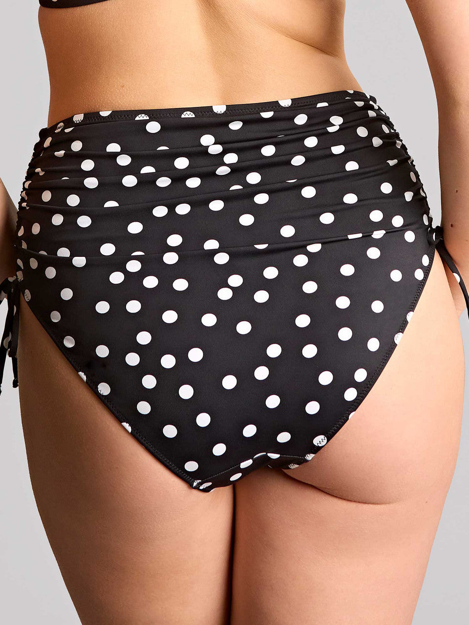Panache Black & White Spot Midi Brief Bikini