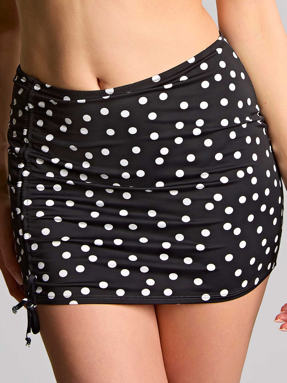 Panache Black & White Spot Skirted Brief