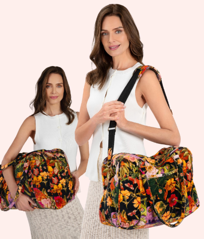 Powder Midnight Posy Weekend Bag