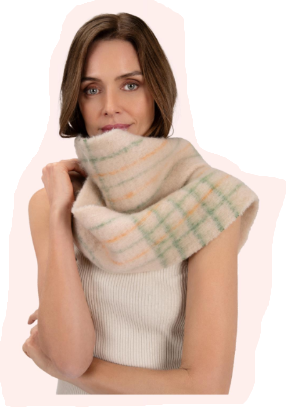 Powder Angelica Cosy Scarf - Cream/Sage