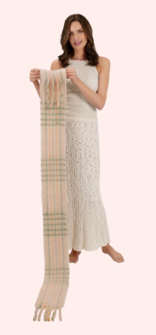 Powder Angelica Cosy Scarf - Cream/Sage