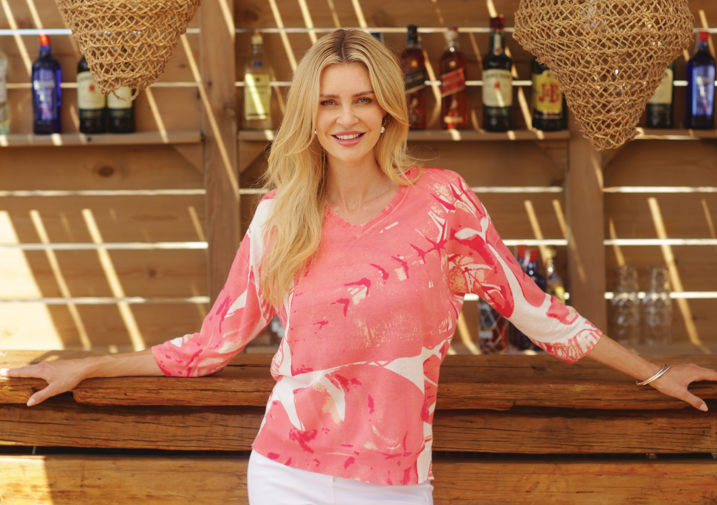 Pomodoro Abstract Print Jumper - Rose